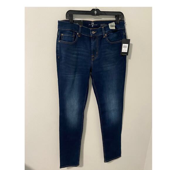 New 7 For All Mankind Paxtyn Skinny Jeans Size 32 - Picture 1 of 3